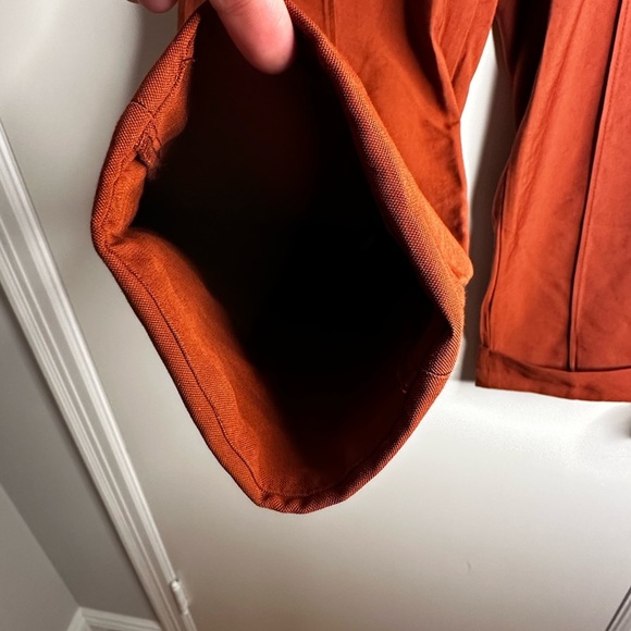 A New Day High-Rise Slim Fit Effortless Pintuck Ankle Pants Women Fiery Brown 8 - Picture 9 of 15